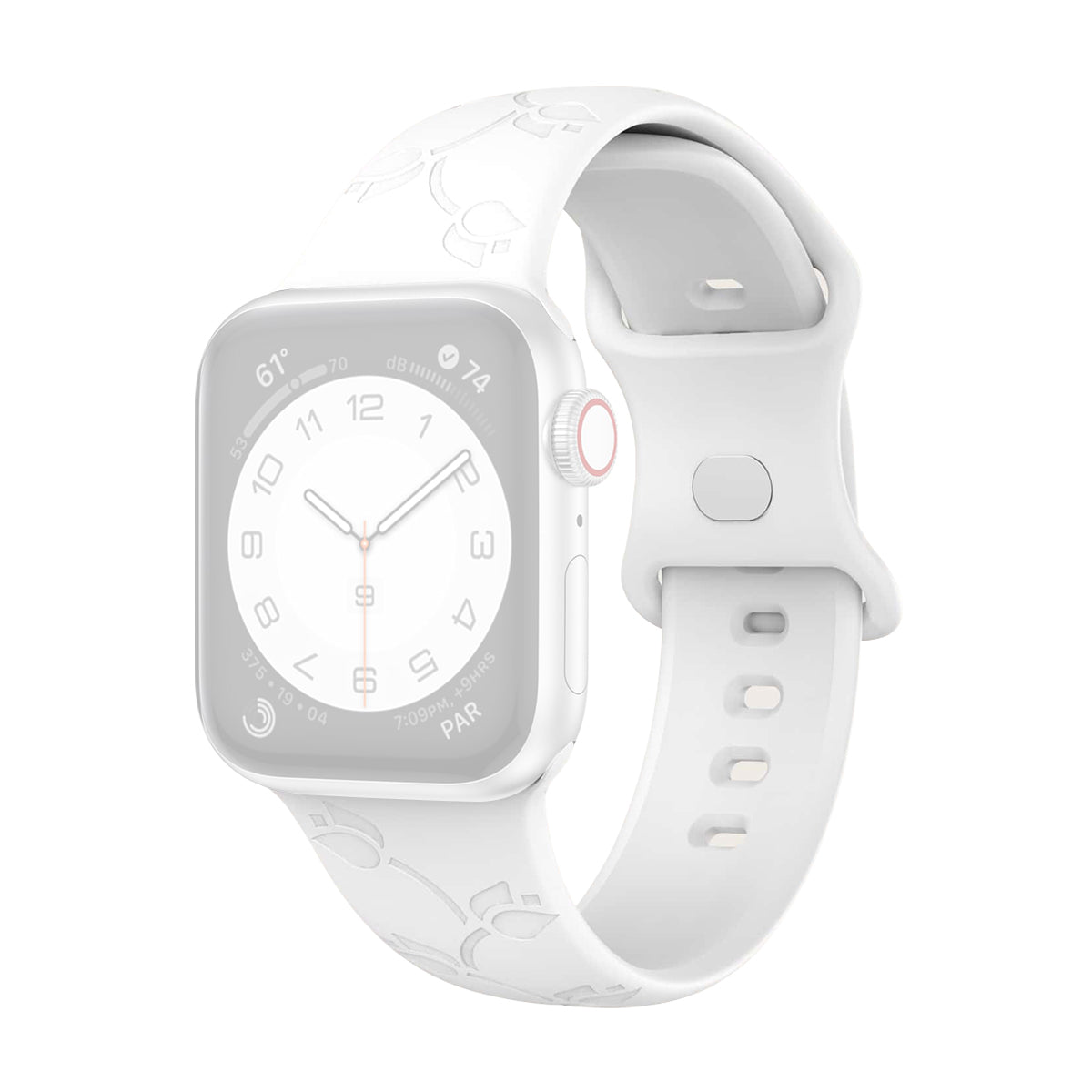 For Apple Watch Ultra 49mm Engraved Watch Bands Soft Silicone Strap Wristband For Apple Watch Ultra 49mm Engraved Watch Bands Soft Silicone Strap Wristband